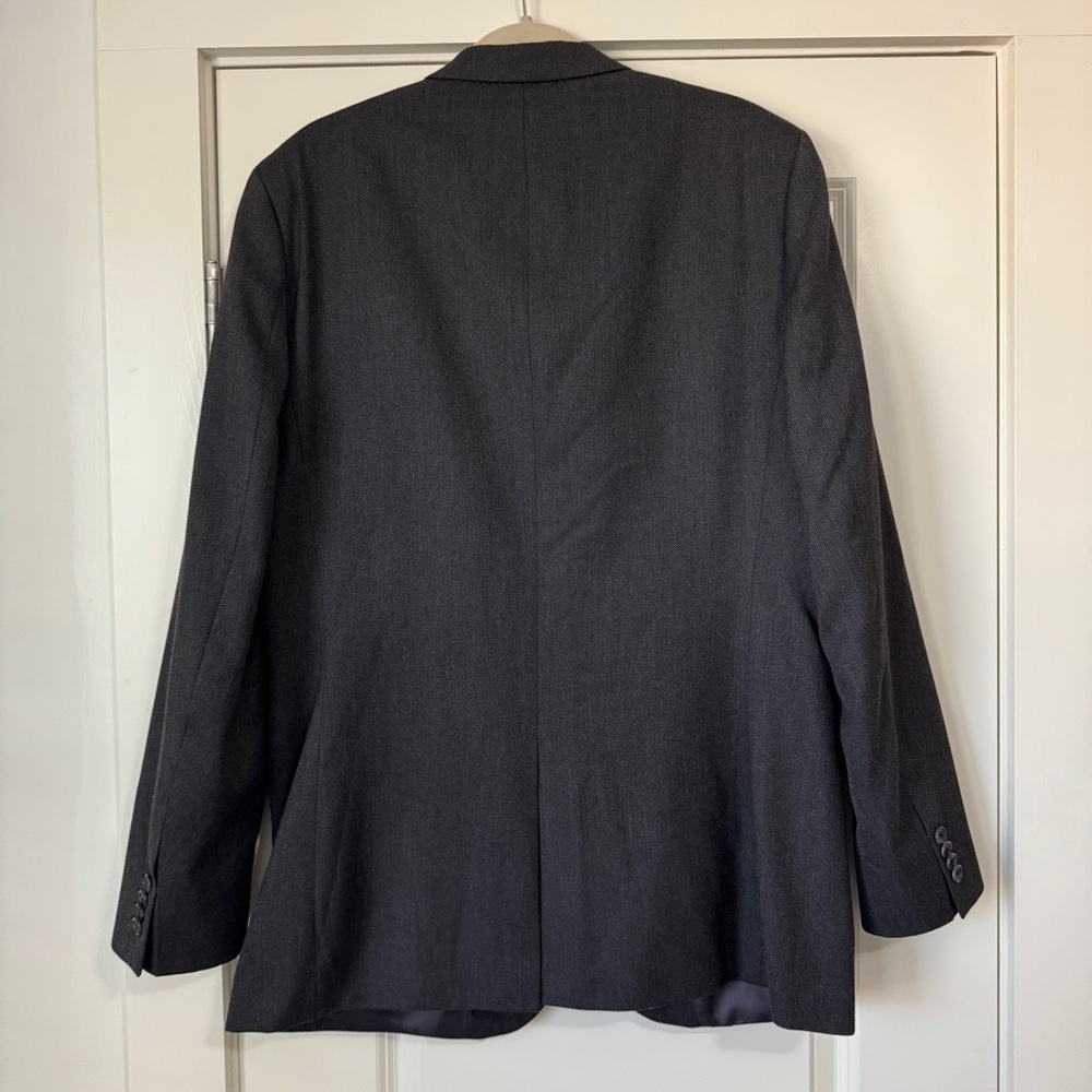 Banana Republic 44L Charcoal Gray Tailored Fit Blazer Sport Coat Jacket - Picture 2 of 6